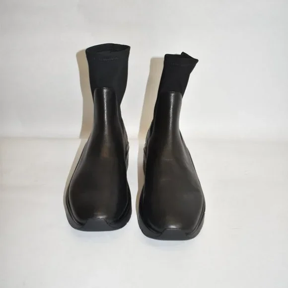 STUART WEITZMAN EVONNA BOOT PLATFORM SOCKLEATHER STRETCH BLACK6.5 (P19)